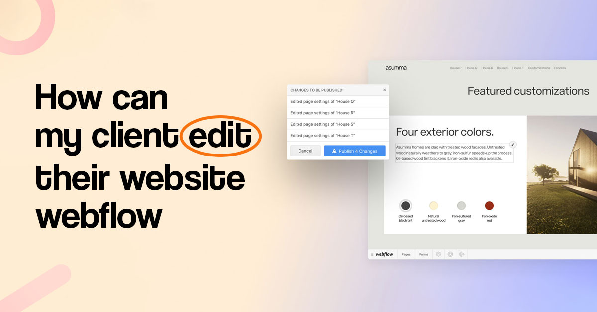 How Can My Client Edit Their Website Webflow